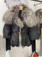 2024 Winter Women Warm Coat Oversized Real Fox Fur Collar Thick Luxury Outerwear New Fashion 90% Goose Down Jacket