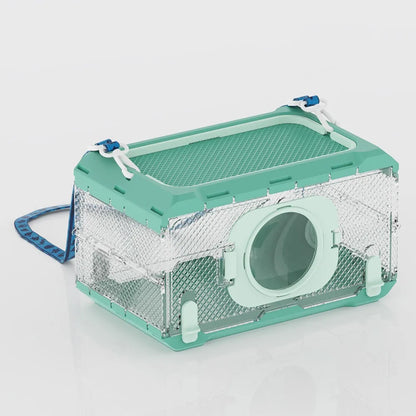 Folding Insect Observation Box Waterproof Wear Resistant Portable Hamster Cage Transparent Pet Observation Box