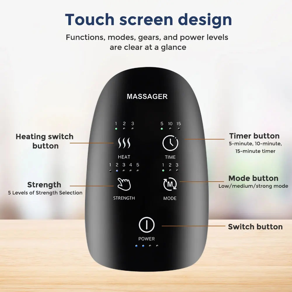 Smart Airbag Hand Massager Wireless Electric Hot Compress Carpal Tunnel Palm Acupoint Massager Vibration Kneading Finger Relax