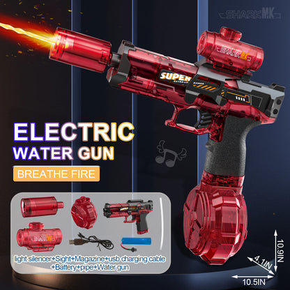 Children High Pressure Electric Water Gun Toys Summer Outdoor Beach Pool Garden Fight Games Kids Automatic Bursts Watergun Gifts