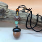 S12 Small Acorn Urn Pendant Necklace Portable Pet Ashes Keepsake for Dog Cat Memorial，Warmth Keeps Love Alive Forever.