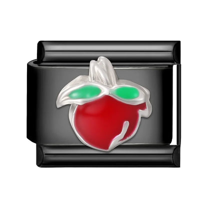 2025 New Original Black Red Stars Love Heart Bows Flower Italian Charm Link Fit 9mm Stainless Steel Jewelry DIY Making Bracelets