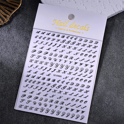 1pc Sliver Gold Star Nail Art Stickers Y2K Charms Self-Adhesive Sliders Laser White Chrome Gel Polish Decals Kawaii Accesories