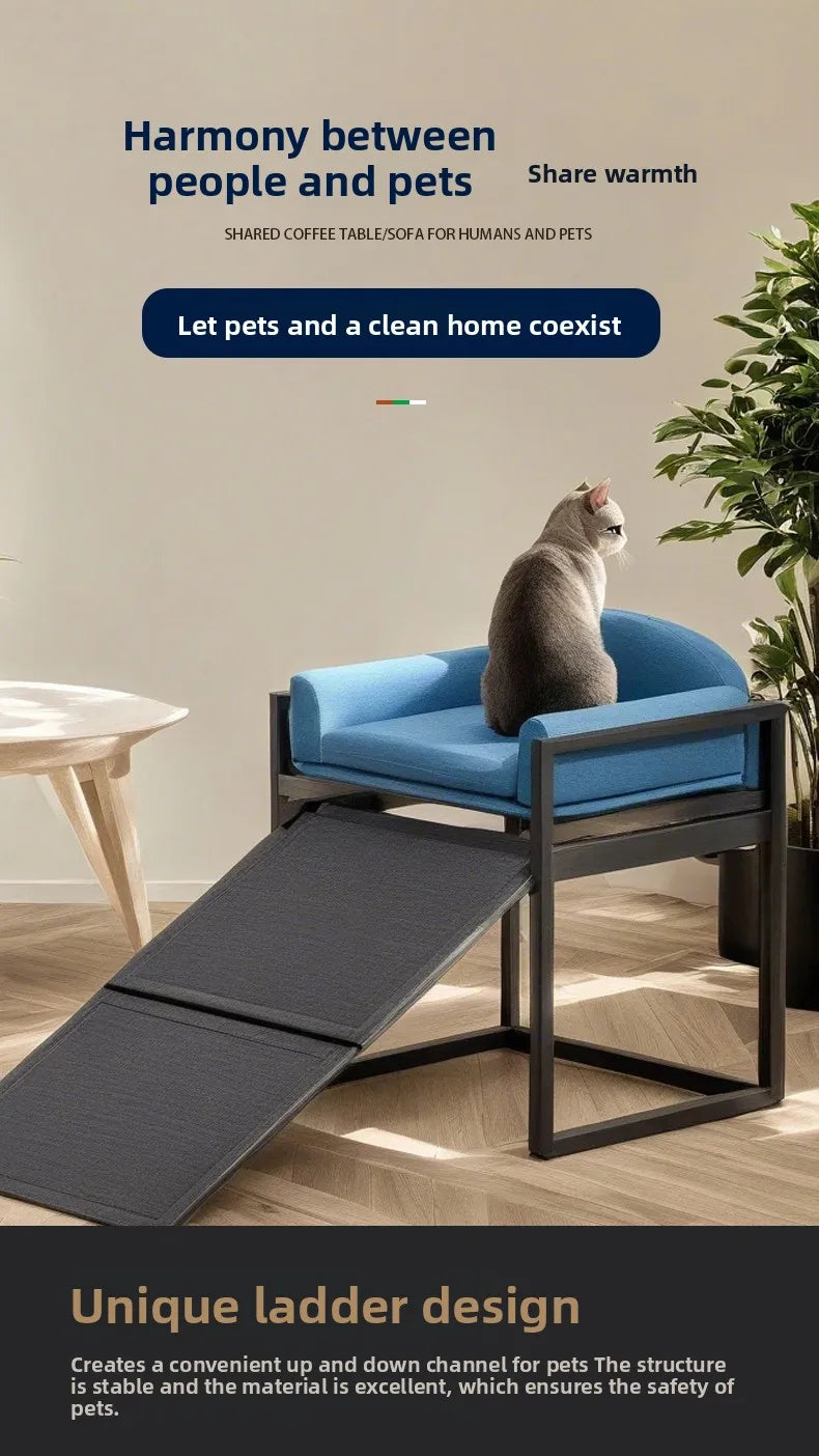 Foldable Pet Ramp for Dogs Cats Non Slip Steps Stairs Ladder for Small Large Senior Pets to Climb Bed Sofa