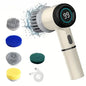 2026 Electric Cleaning Brush LED Display With 5 Replaceable Brush Heads 3-speed Adjustable Cleaning Tool For Kitchen Bathroom