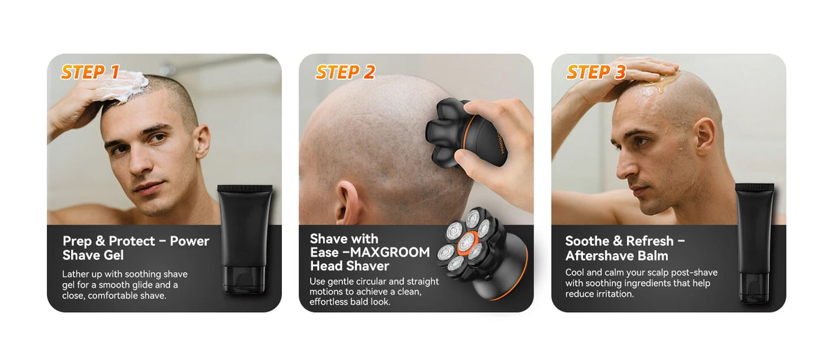 MAXGROOM 7D Head Shaver for Bald Men IXP6 Waterproof USB Rechargeable Electric Hair Trimmer Beard  Floating Blade Magnetic Razor