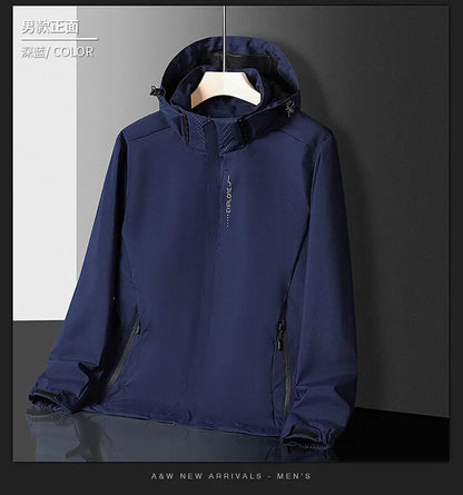 Camping Jacket Coats Men Water & Windproof Windbreaker Jacket Male Hiking Clothing Jacket Man Tops Fishing Wearing Free Shipping