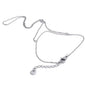 Yhpup Trendy Stainless Steel Zircon Beads Back of Hand Chain Finger Bracelet Fashion Chic Sexy Jewelry Waterproof Wholesale Gift