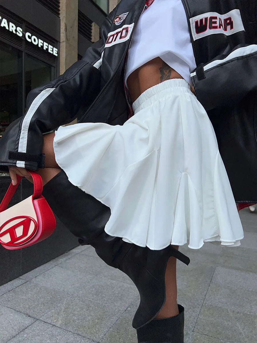 Casual Irregular Lace Up Skirts Women’s Fashion Sexy Low-Waisted Solid Skirts 2026 New Summer Beach Fashion Streetwear Ladies