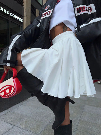 Casual Irregular Lace Up Skirts Women’s Fashion Sexy Low-Waisted Solid Skirts 2026 New Summer Beach Fashion Streetwear Ladies
