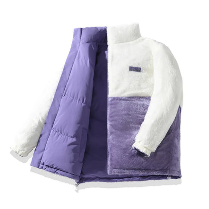 New Couple's Fashionable Versatile Windproof Neutral Cotton Jacket Outdoor Thick Warm Comfortable Breathable Double-sided Jacket