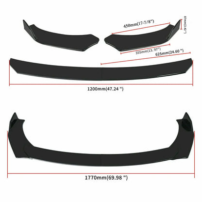Front Bumper Spoiler Diffuser Body Kit for Audi A3 A4 A5 A7 A8 B7 B8 Q7 RS5 RS6 S3 TT Front Lip Chin Splitter Cars Accessories