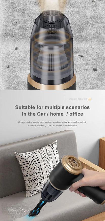 2in1 Handheld Vacuum Cleaner Blower Portable Cordless Car Vacuum Rechargeable Powerful Suction for Home Car Office Pet Hair Dust