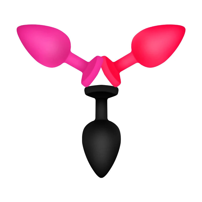 3Pcs Set Butt Anal Plug With Crystal Sex Toys for Women Men Soft Silicone Erotic Massager Stimulator Dildo Adult Product Plug
