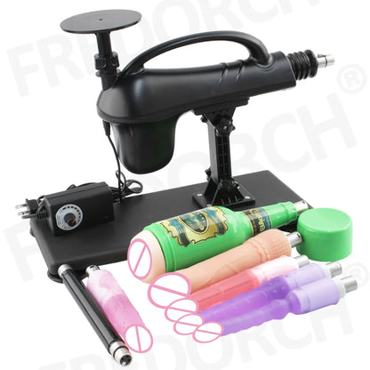 FREDORCH Sex Machines More Attachment Masturbating Pumping Sex Gun Adjustable with Dildo Couples Sex Toy Love Machine for Couple