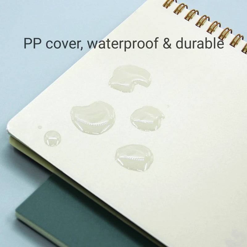A5 Vintage Spiral Notebook, 80 Sheets/160 Pages Memo Journal Diary Notebook Spiral Design for Students Office Business