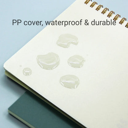 A5 Vintage Spiral Notebook, 80 Sheets/160 Pages Memo Journal Diary Notebook Spiral Design for Students Office Business