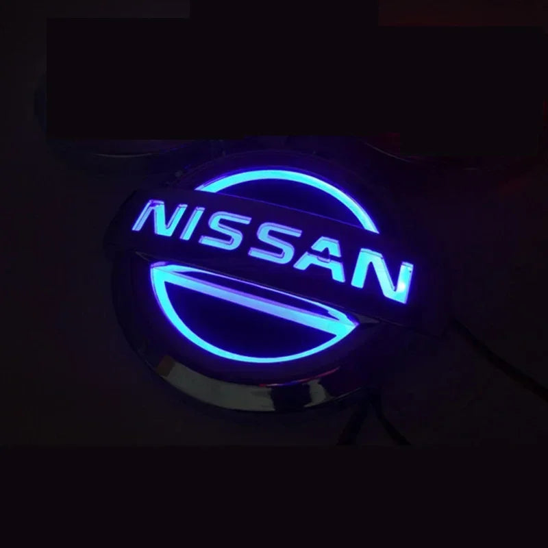 5D Led Light Car Rear Logo Emblem 10.6cm 11.7cm Badge for Nissan Sylphy N7 Qashqai Teana Note Navara Juke Patrol X-trail Murano