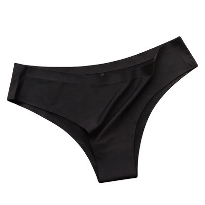 4PCS/Set Seamless Brazilian Panties Women's Sexy Lingerie Cool Ice Silk Low Waist Briefs Soft Solid Ultra-thin Bikini Underwear