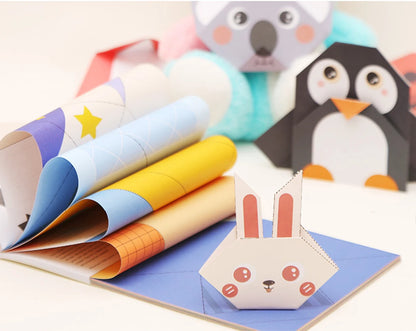 Origami Kit 30/96 Sheets Origami Paper Craft Guiding Book DIY Art Craft Projects Supplies for Beginners Children Kids Boys Girls