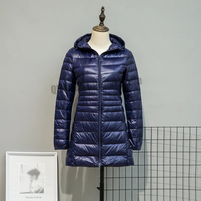 Women Spring/Autumn Ultra Lightweight Quilted Jacket 2023 New Woman Water and Wind-Resistant Big Size women Hoodies coat