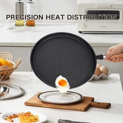 1Pcs Cast Iron Frying Pan Uncoated Non-stick Egg Pancake Pan Crepe Maker Steak Frying Pot Gas Induction Cooker Kitchen Cookware
