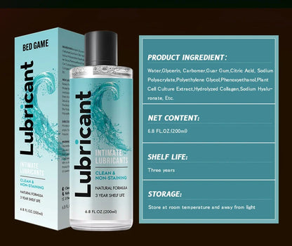 Bed Game 200ml Anal Lubricants Fruit Water Based Sex Silky Smooth Texture Lubricant Love Gel Exciter For Adult toy lubricant