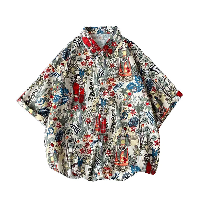 2025 Summer Men's Panda Hawaiian Shirts Loose Breathable 3d Printed Short Sleeve Beach Casual Shirts Hip Hop Streetwear