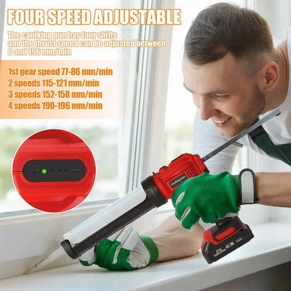 Electric Glue Gun Glass Glue Caulking Gun 4 Speeds Cordless Doors and Windows Electric Sewing Glue Tool for Makita 18V Battery