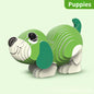 Children's 3D Puzzle Kindergarten Animal Puzzle Intelligence Early Education Toys Dinosaur Animal Model Paper 3-4-5-6 Years Old