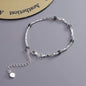 VENTFILLE 925 Sterling Silver Line Extremely Fine Bracelet for Women Love Haert Bead Korean Ins Sweet Jewelry Gift Dropshipping