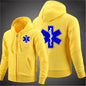 EMT emergency ambulance printing Men Hoodie woman Spring Autumn Coat Solid Color Zipper Fashion Pullover Sweatshirt Harajuku Top
