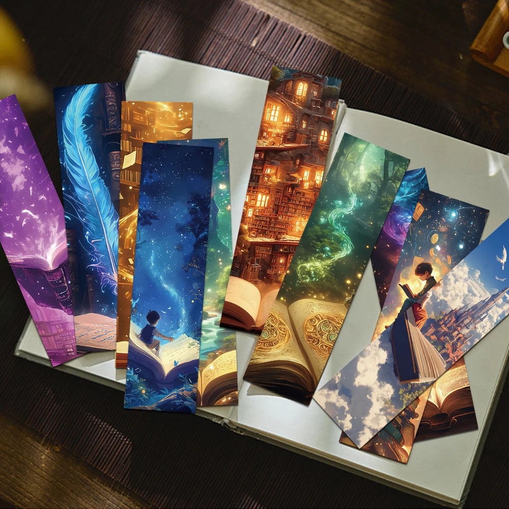 30PCS Fantasy Mystery Wizarding World Advanced Reading Bookmark Pages Books Labeled Aesthetic Bookmark Stationary Supplies