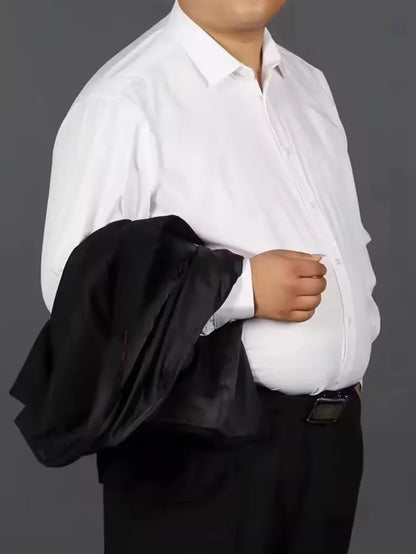  Super Big Size 11XL 10XL 9XL 8XL Dress Shirts For Men Long Sleeve Autumn Spring Regular Fit Social Business White Office Shirt