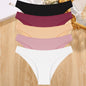 5PCS/Set Cotton Women's Panties Female Underwear Sexy Briefs Lingerie Smooth Comfortable Underpants Solid Color Pantys M-XXL