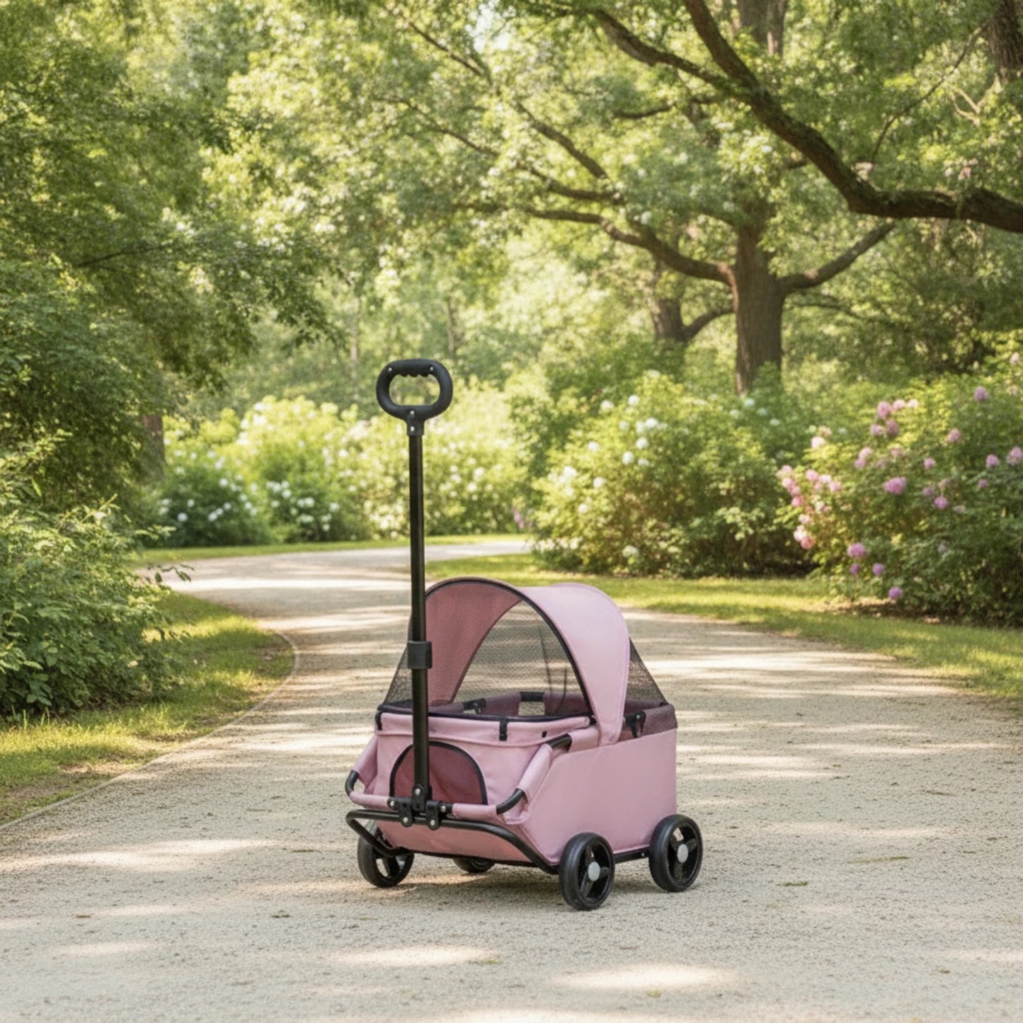Pet Stroller with Telescopic Handle Folding Foldable Pet Stroller Sturdy Sturdy for Small Dogs, Outdoor Walks, Travel