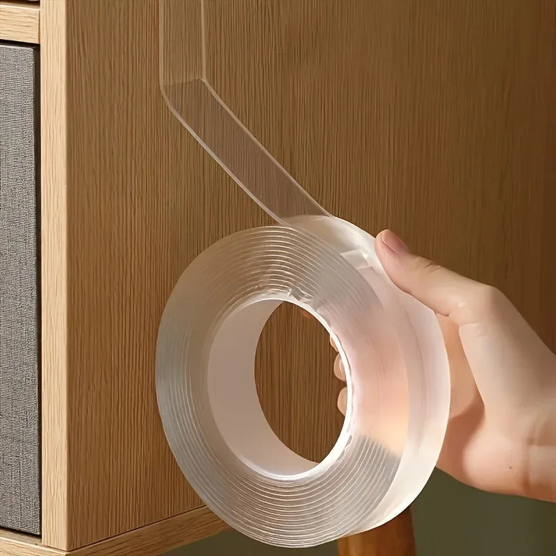 10m Nano Double-Sided Tape,Super Strong Waterproof Adhesive,Transparent No Residue for Plastic,Wood, Glass,Metal,Walls Bonding
