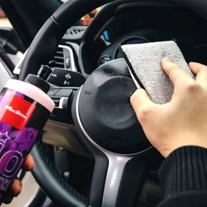 2-10Pcs Auto Detailing Tools Soft Double Side Microfiber Scrubbing Sponge Car Leather Cleaning Microfiber Towel Wax Sponge