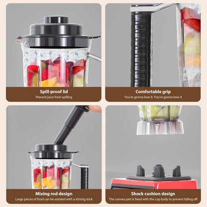 9500W Fuel Table Blender Juicer Smoothie Maker 3-In-1 0.5/1.5/3L Container Food Processor Blenderboxer for Ice Nut Fruit