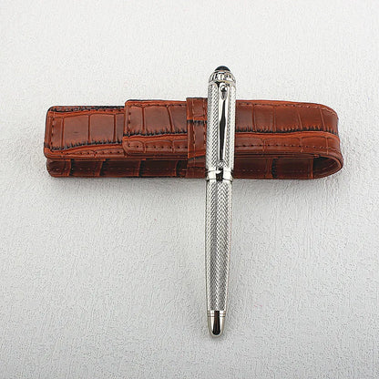 Luxury Big Barrel Rollerball Pen with Silver Clip Smooth Writing for Business Gift (Blue Ink) PK Jinhao 159