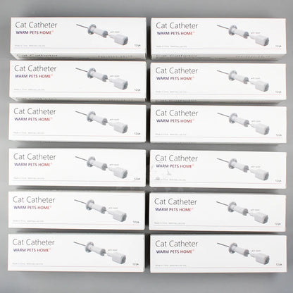 12PCS Cat Catheter With Stylet Side/End Open 1.0mm 1.3mm Cat Urinary Catheters Veterinary Consumables