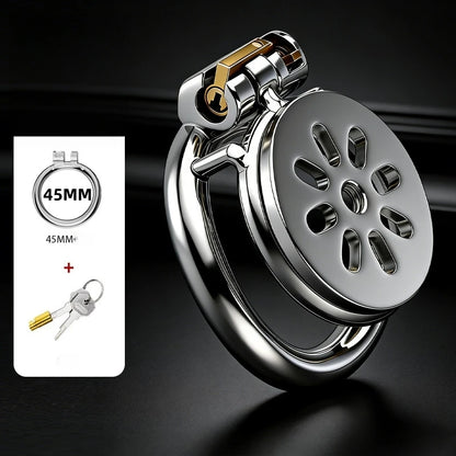Male Super Mini Stainless Steel Chastity Cage Breathable Hole Lock Cock Ring BDSM Bondage Sissy Gay Adult Toy 18+