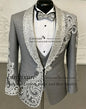 Designer Style Sparkling Diamond Men Suits For Wedding Prom Blazers Outfits 3 Pieces Groom Tuxedos Customized trajes para hombre