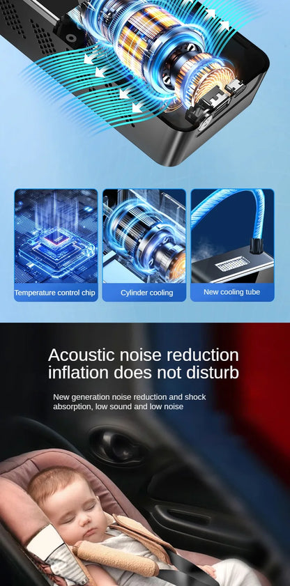 Wireless Air Pump 150psi Touch Screen/Key Portable Electric Tire Inflator For Car Bicycle Motorcycle Mini Air Compressor Injecto