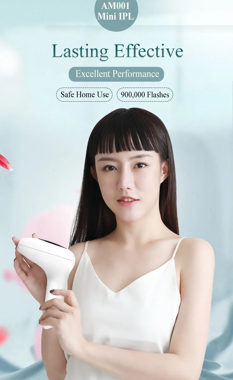 Vancostar Portable Laser Hair Removal Handset 900000 Flashes Painless Permanent Hair Remove for Women At-Home IPL Epilator