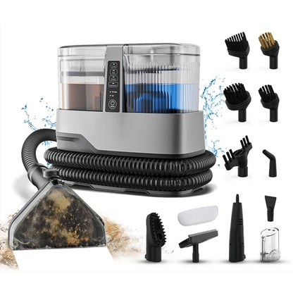 OMESER 1800W Steam Carpet Cleaner Machine 13 IN 1 17KPa Suction Multiple Nozzles Spot Spray Washing for Upholstery Pet Car Home