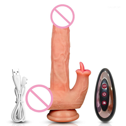 Remote Control Sex Toys Thrusting Realistic Dildo for Women G Spot Liquid Silicone Heating Big Penis Female Adult Sex Products