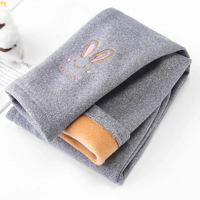 Autumn Winter Children Girl's Legging Thicken Warm Kids Girl Warm Plush Legging Trousers Elastic Waist Leggings Kids Pants