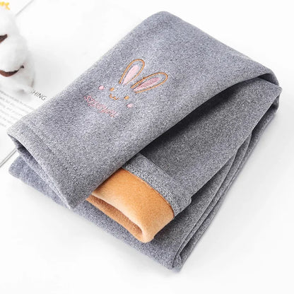 Autumn Winter Children Girl's Legging Thicken Warm Kids Girl Warm Plush Legging Trousers Elastic Waist Leggings Kids Pants