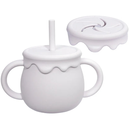 Baby Feeding Food Storage Box Snack Cup Portable Drinking Cup Infant Dual Purpose Sippy Cup Cover Band Newborn Accessories